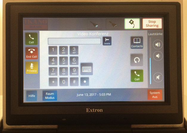 Touch Panel zur Gebudeautomation